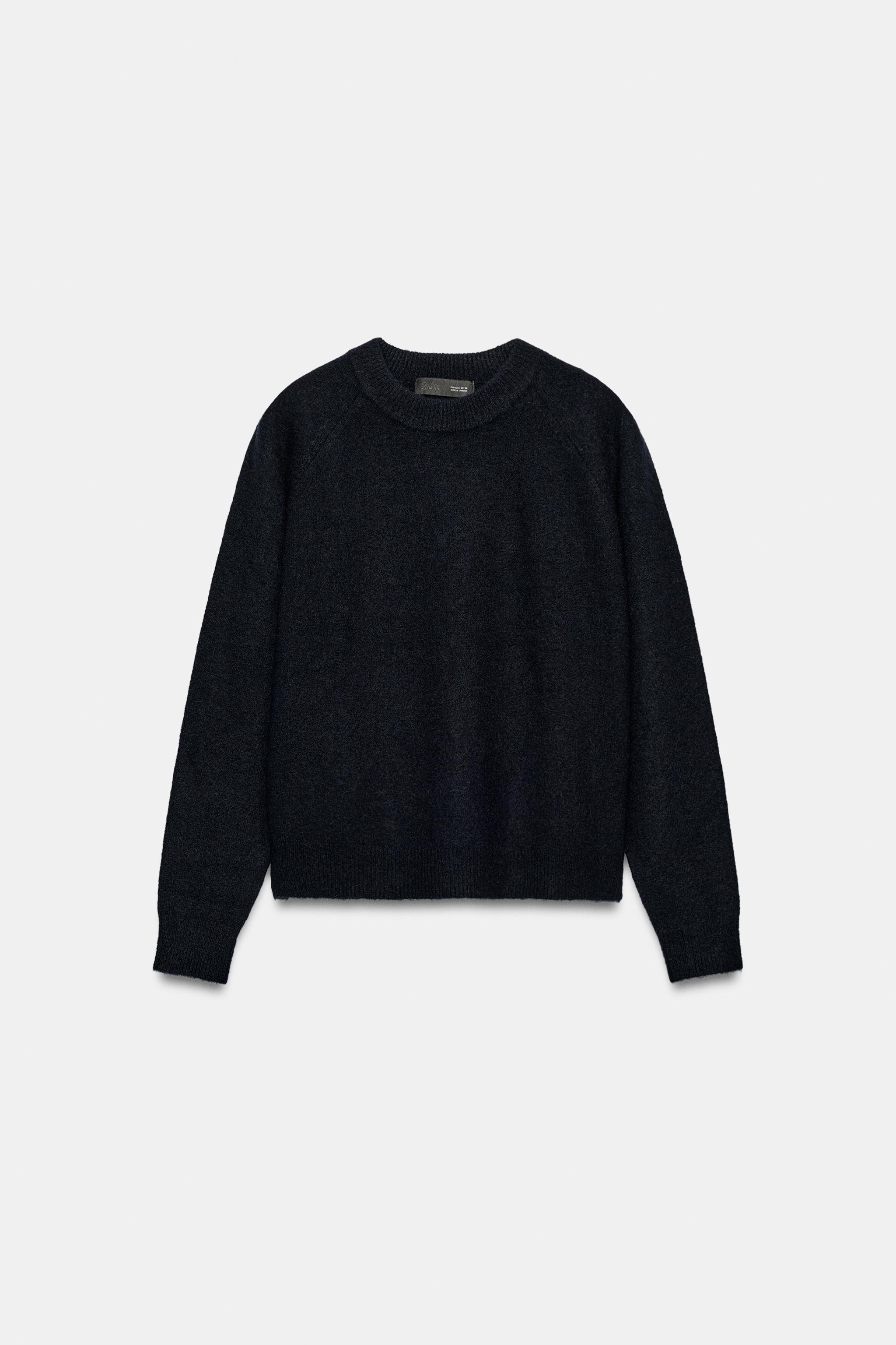 REGULAR FIT ROUND NECK JUMPER - Navy blue | ZARA South Africa