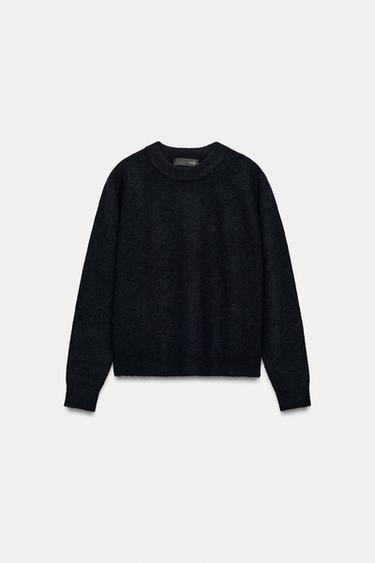 JERSEY CUELLO REDONDO REGULAR FIT - Marino de Zara - Imagen 0