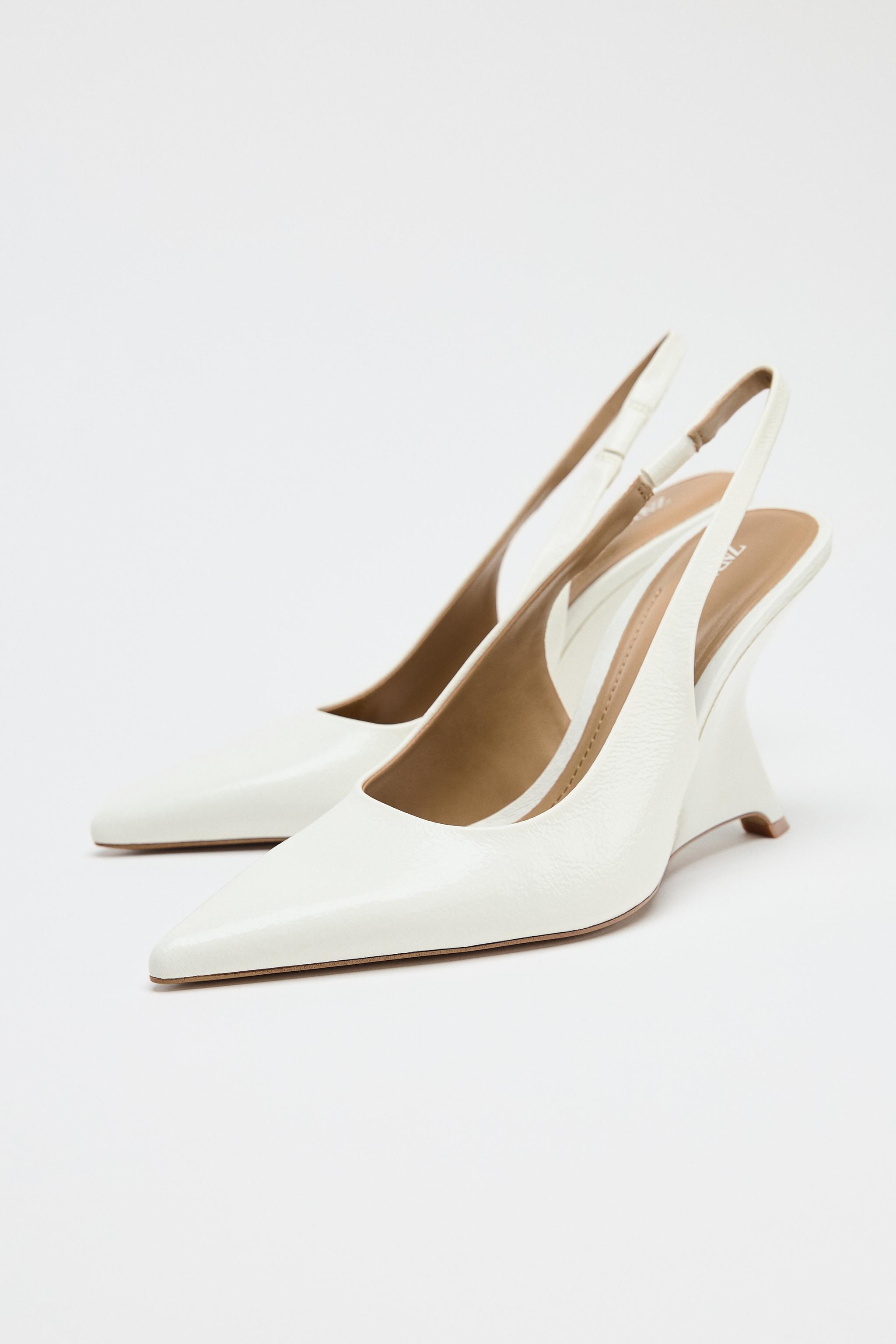 ASYMMETRIC HEELED SHOES - white | ZARA United States