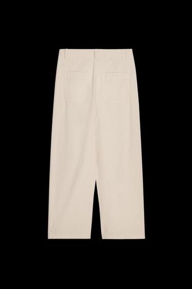 PANTALÓN CHINO PINZAS - Beige de Zara