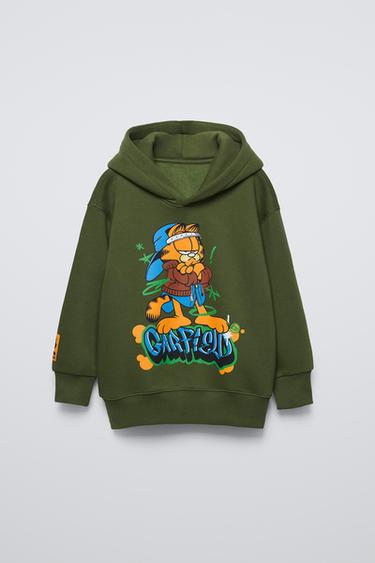 Zara GARFIELD © PAWS INC HOODIE - Green - Image 0