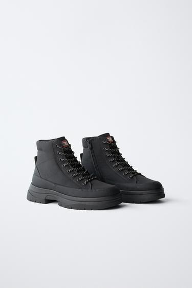 QUILTED SPORTY ANKLE BOOTS — Black 2