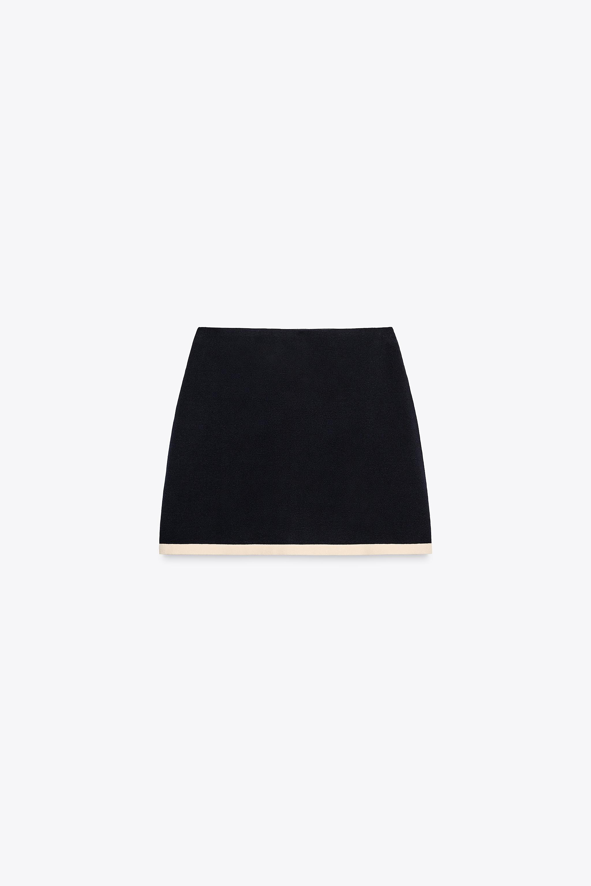 ニットミニスカート - ネイビーブルー | ZARA Japan / 日本