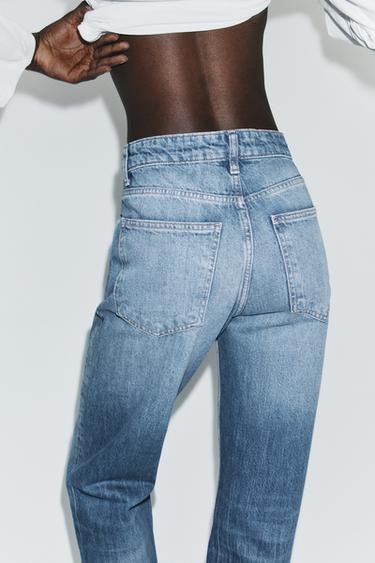 JEANS TRF WIDE LEG TAILLE HAUTE - Bleu de Zara - Image 4
