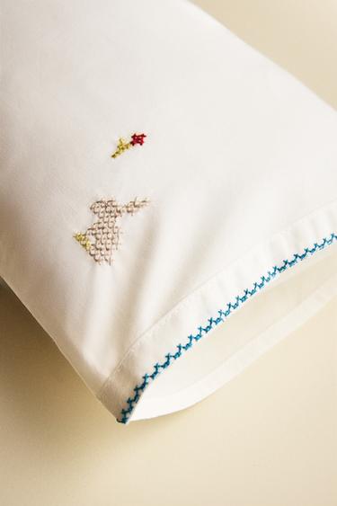 RABBIT COT PILLOWCASE AND FLAT SHEET SET - Multicoloured by Zara - Image 5