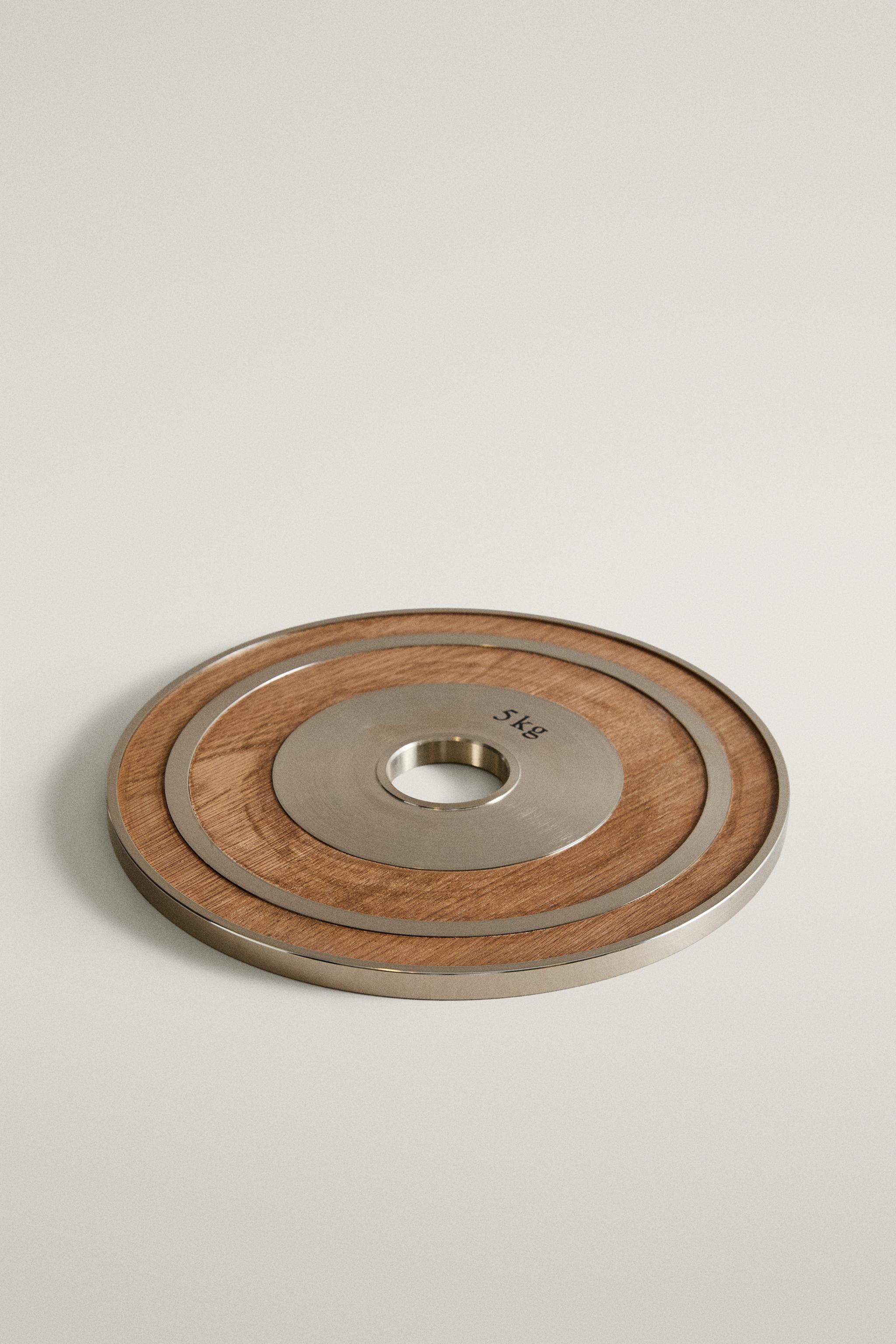 WOODEN DISC WEIGHT SET (SET OF 2)