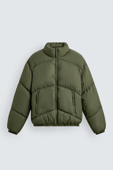 PADDED JACKET WITH POCKETS - GREENISH by Zara