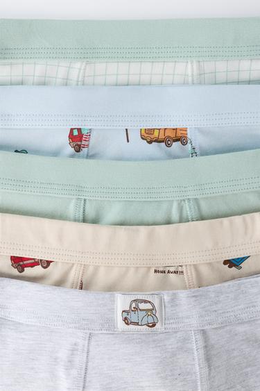 2-6 YEARS/ FIVE-PACK OF CAR BOXERS - Multicoloured by Zara