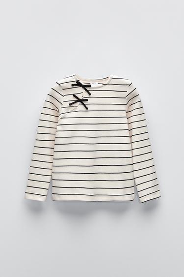 STRIPED RIBBON RIB T-SHIRT - Stripes by Zara