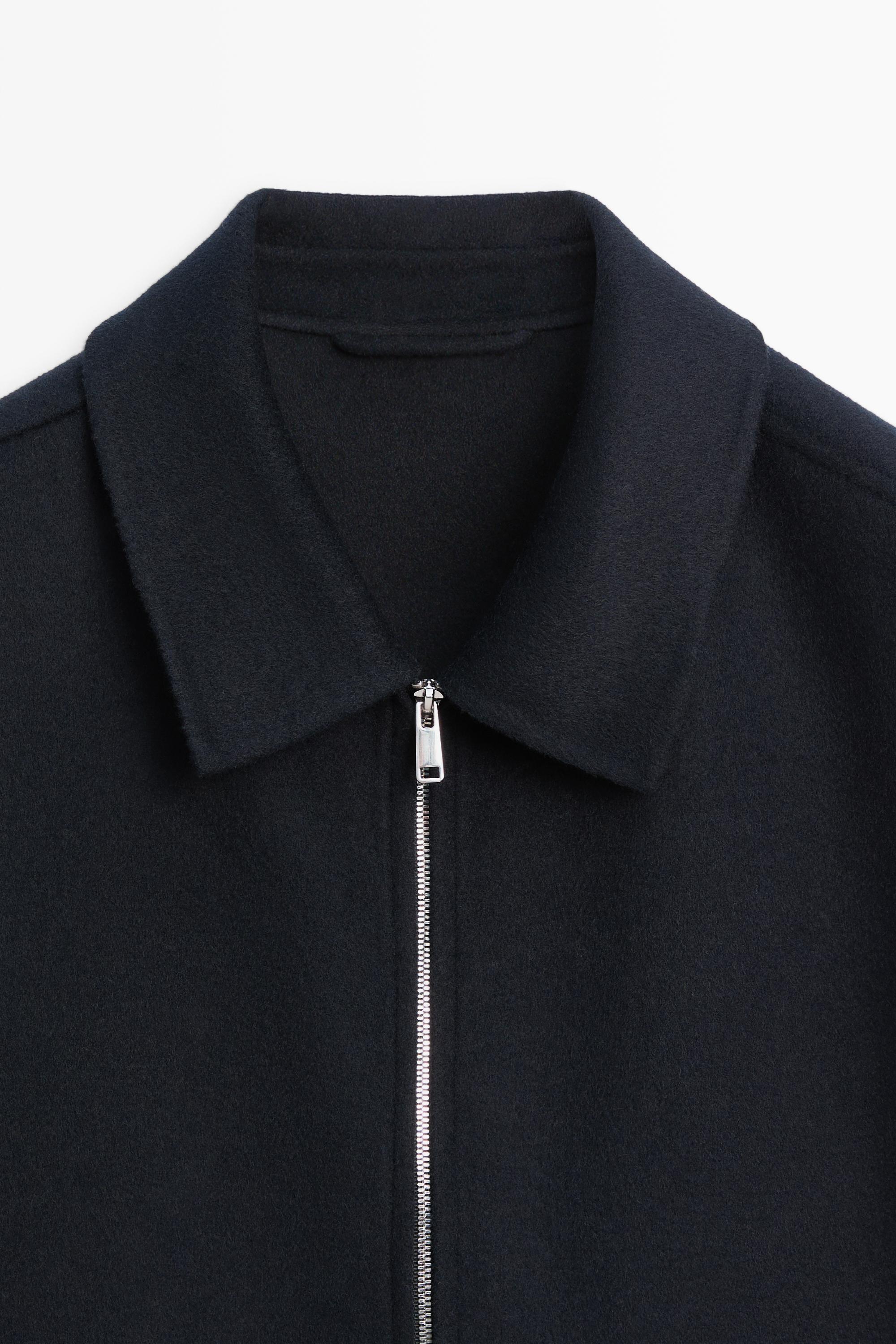 Wool blend double fabric jacket