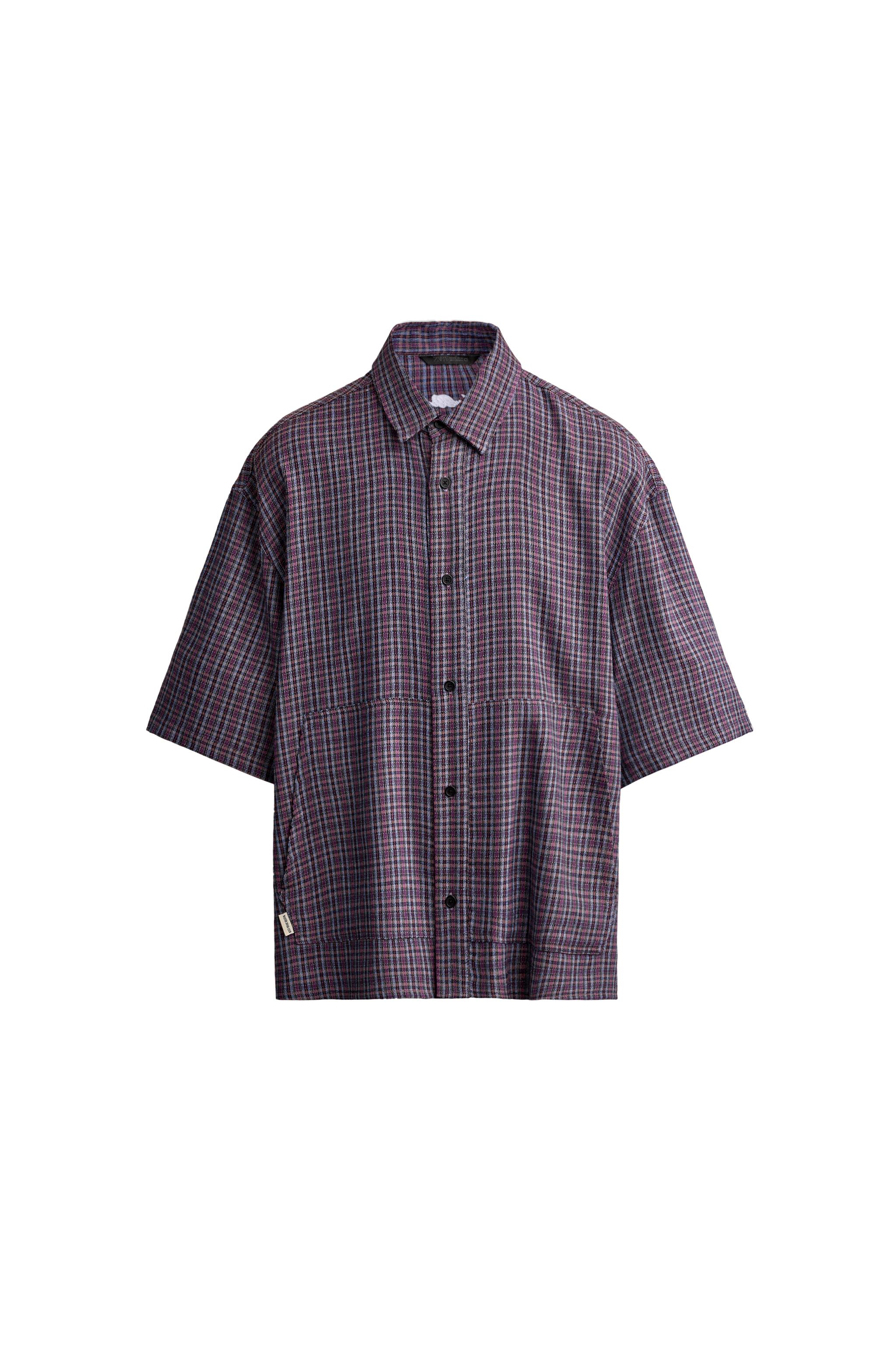 CAMISA BOXY FIT CUADROS BOLSILLOS