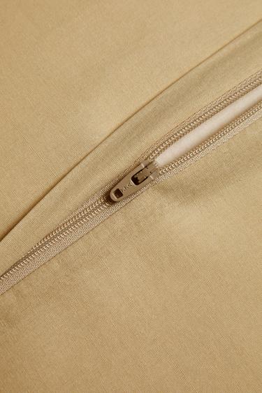 LINEN AND COTTON CUSHION COVER - Mustard by Zara - Image 3