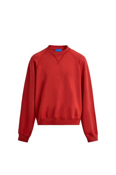SUDADERA LAVADA CREWNECK AARON LEVINE X ZARA - Rojo de Zara