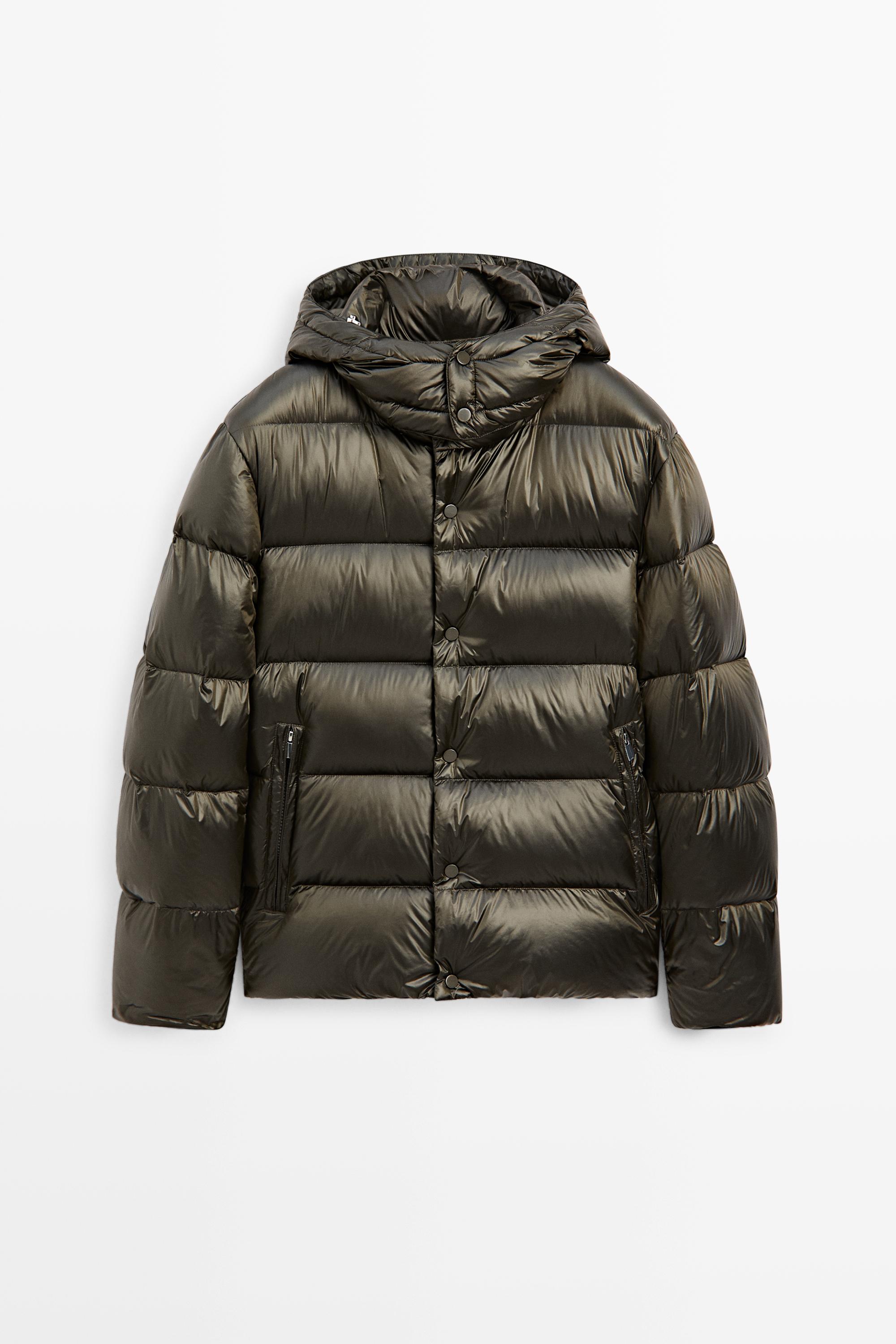 Shiny down jacket - Green | ZARA United States