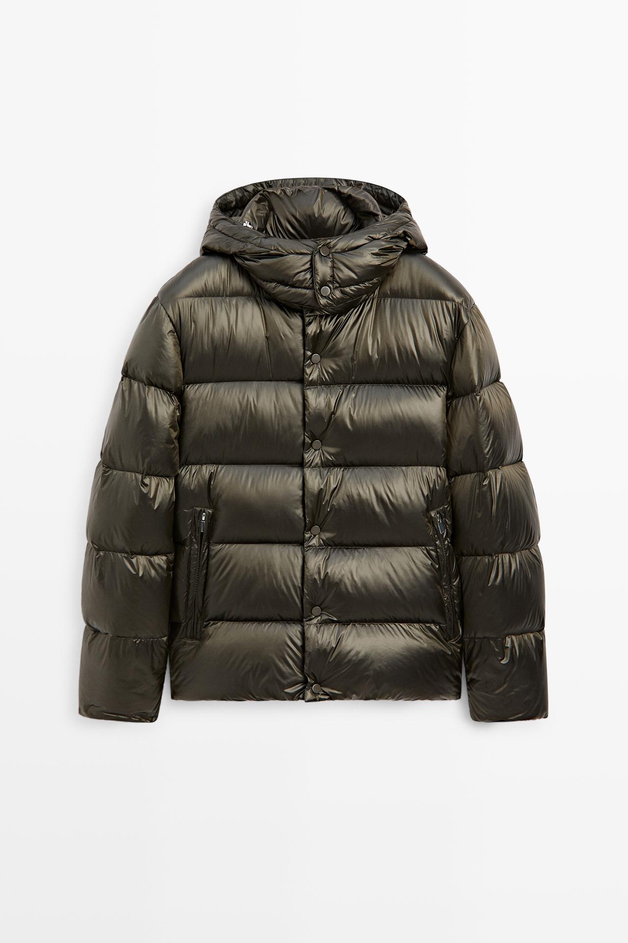 Shiny down jacket — Green