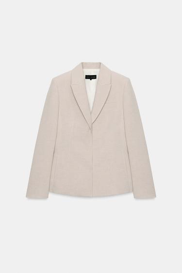 BLAZER WITH HIDDEN BUTTONS - Sand / Marl by Zara - Image 0