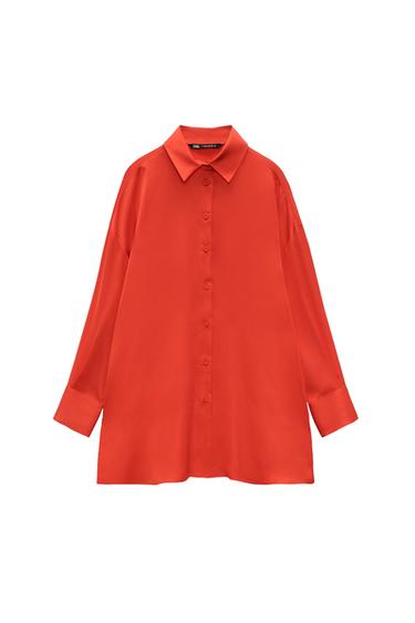 OVERSIZED SATIN EFFECT SHIRT