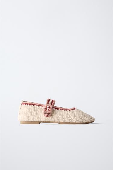CROCHET MARY JANE SHOES - Ecru White by Zara