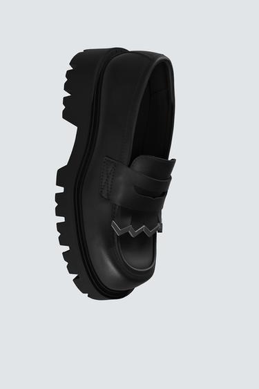 CHUNKY FRINGED LOAFERS - Black by Zara - Image 0