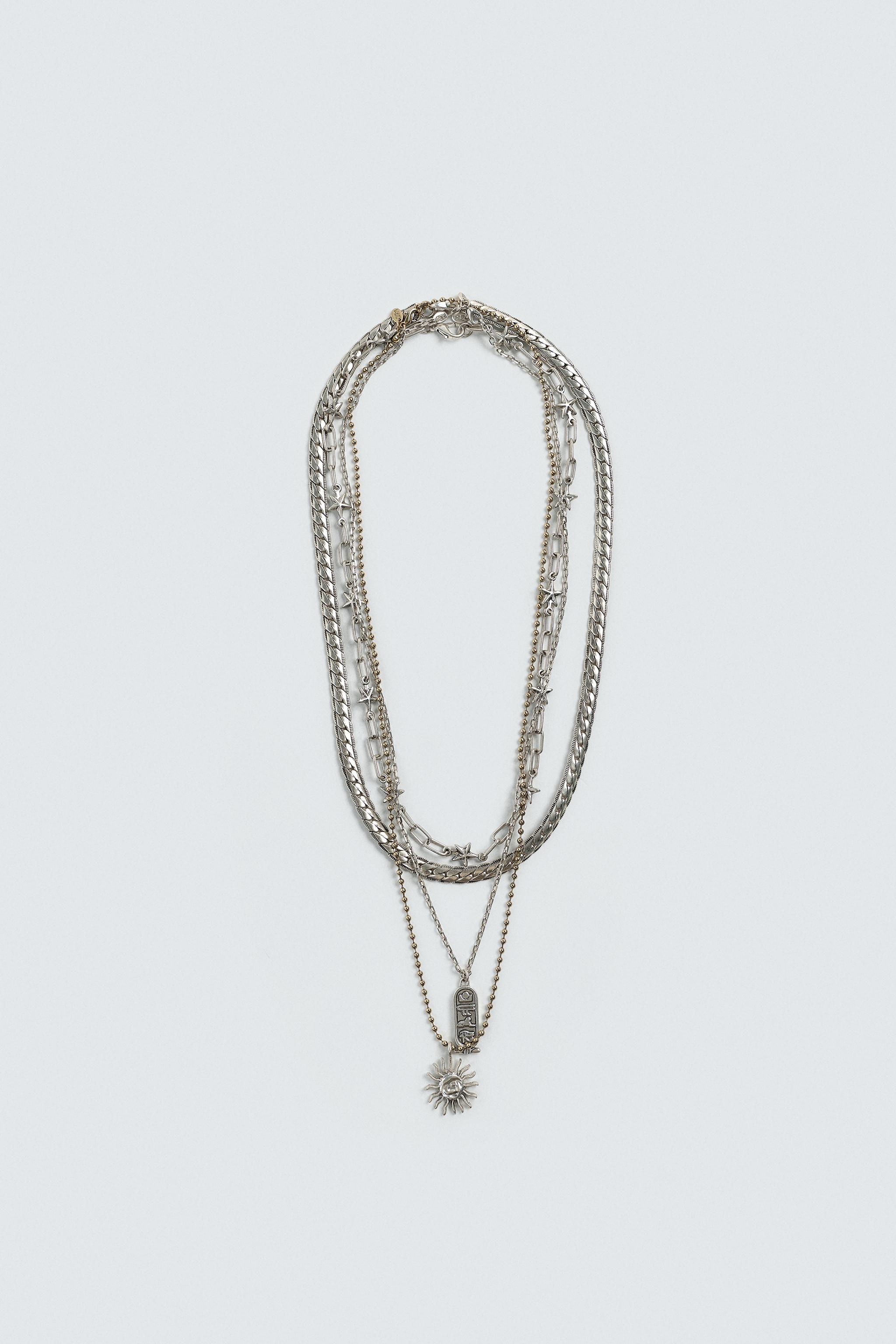 LOT DE 4 COLLIERS COMBINÉS
