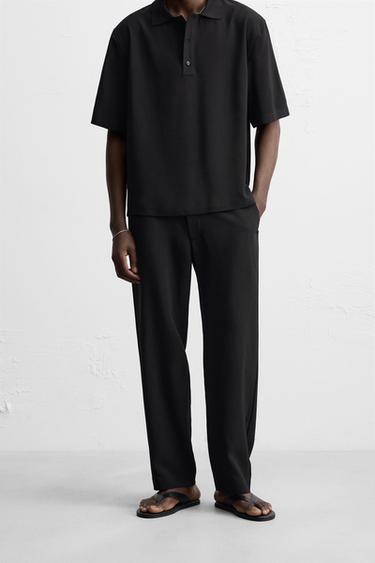 STRAIGHT-LEG TROUSERS - Black by Zara