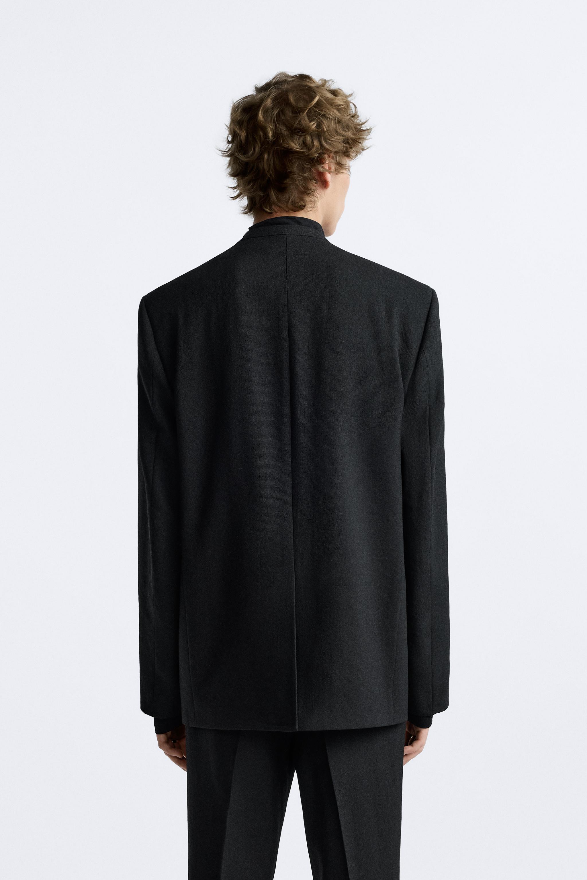 Zara black cheap double breasted blazer