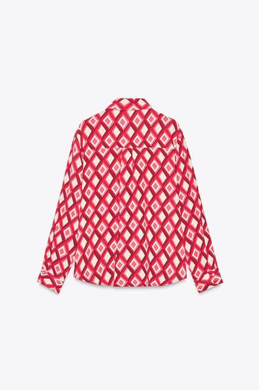 CHEMISE À IMPRIMÉ GÉOMÉTRIQUE - Multicolore de Zara - Image 7