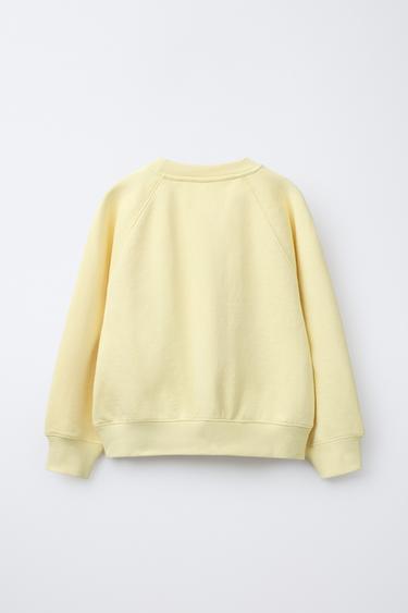 TEXT SWEATSHIRT AND SHORTS SET - Yellow by Zara - Image 2