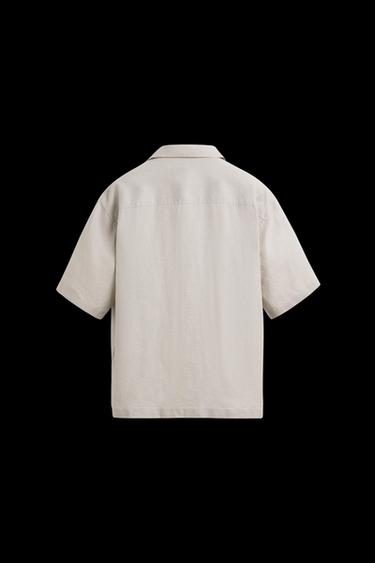 Zara 100% LINEN SHIRT - Beige