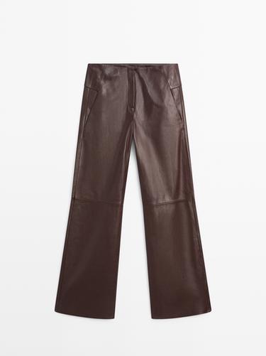 Zara Nappa leather trousers - Brown