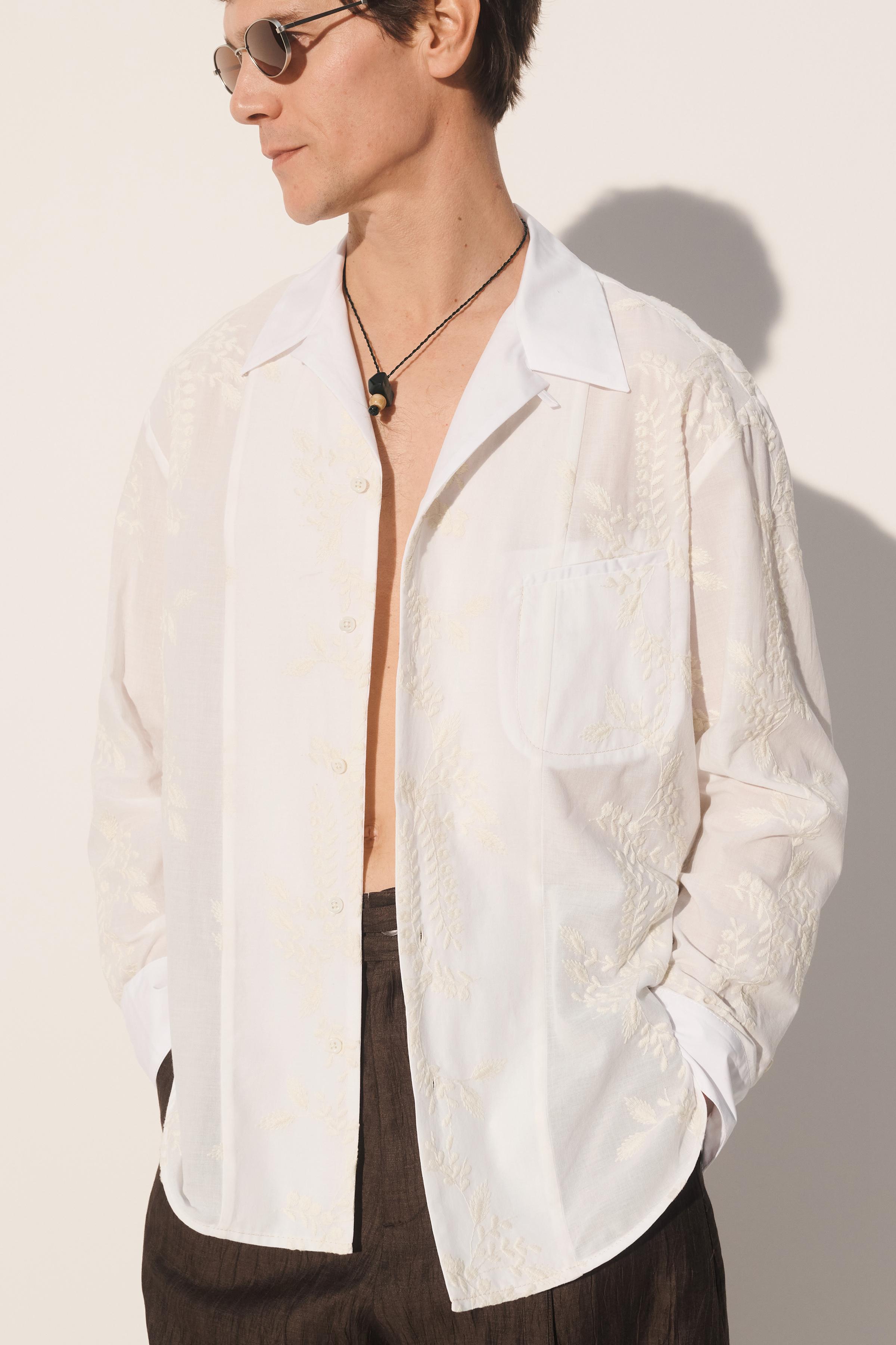 CHEMISE RELAXED FIT BRODERIES