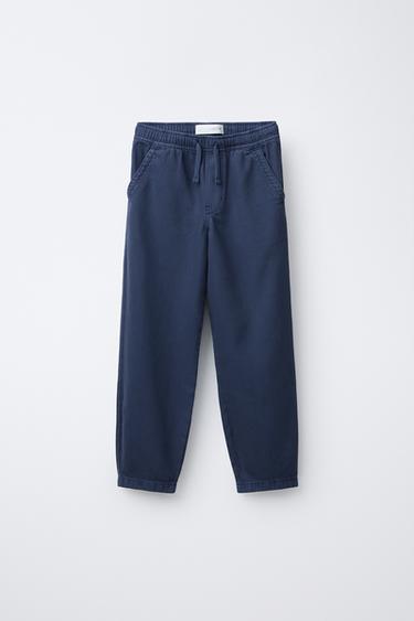 PANTALÓN STRAIGHT FLUIDO - Marino de Zara