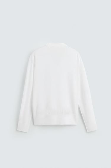 CARDIGAN 100 % CHANVRE - Blanc de Zara - Image 7