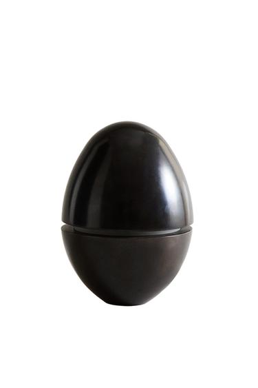 SMALL OVAL SCULPTURAL LAMP - Black by Zara
