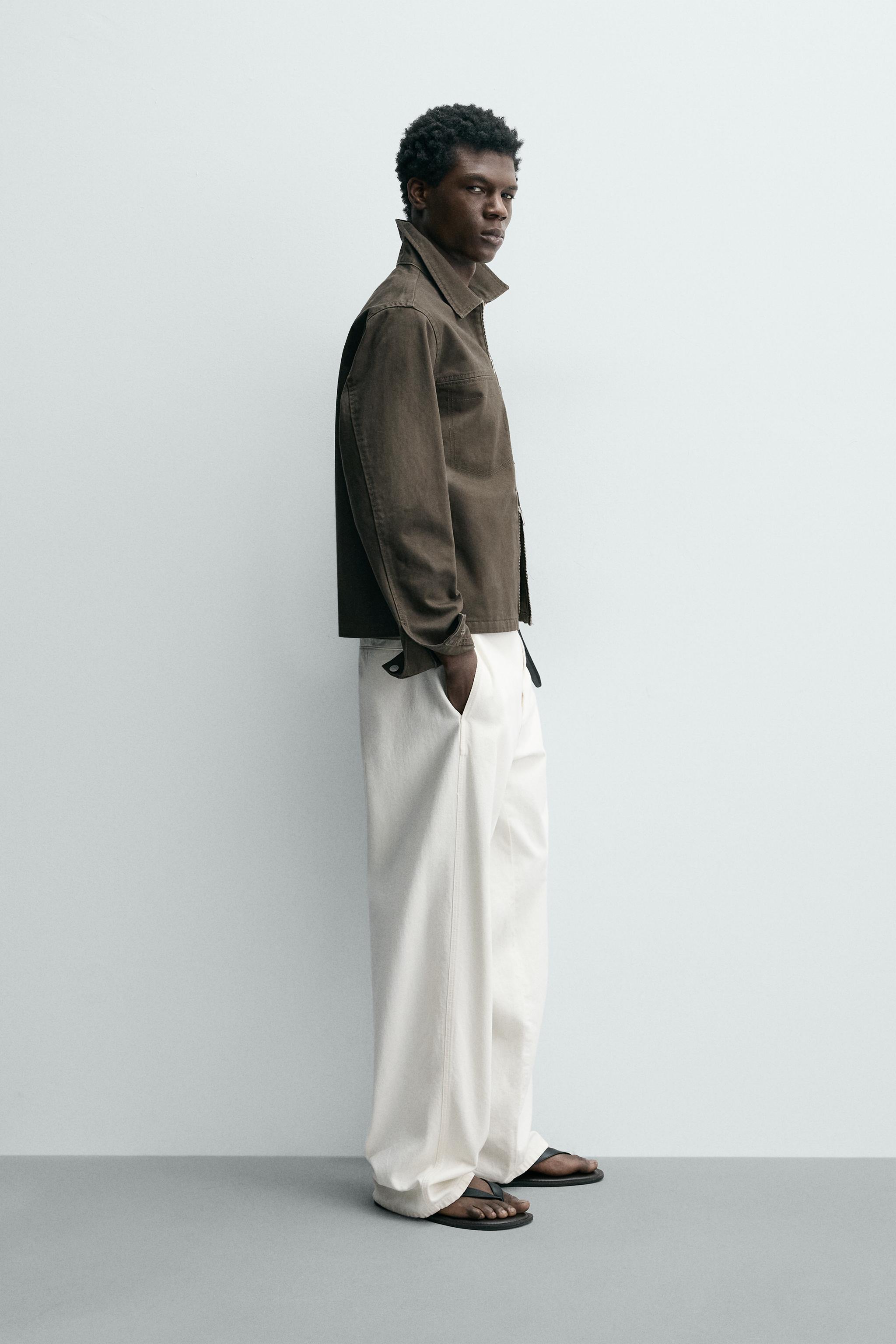 REGULAR FIT ZIP-UP OVERSHIRT