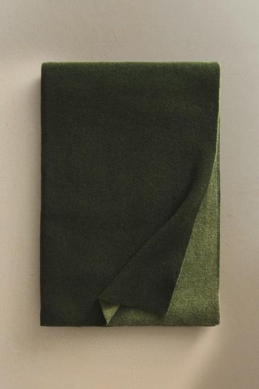 XXL WOOL THROW - Green by Zara - Image 5