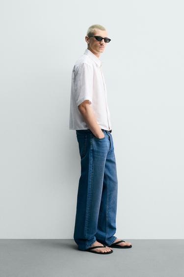 CHEMISE RELAXED FIT TEXTURÉE - Blanc de Zara - Image 3