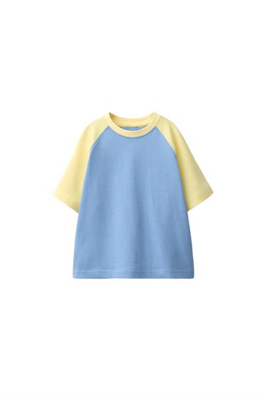 CAMISETA MANGA RANGLÁN - Azul claro de Zara