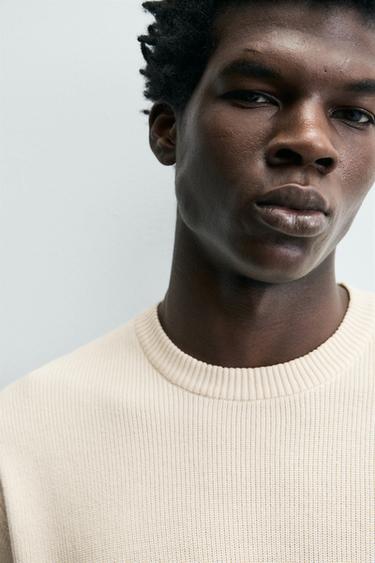 PURL KNIT T-SHIRT - Oyster-white by Zara - Image 4