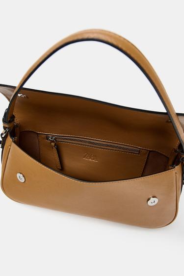 DOUBLE-HANDLE CROSSBODY BAG - Dark tan by Zara - Image 6