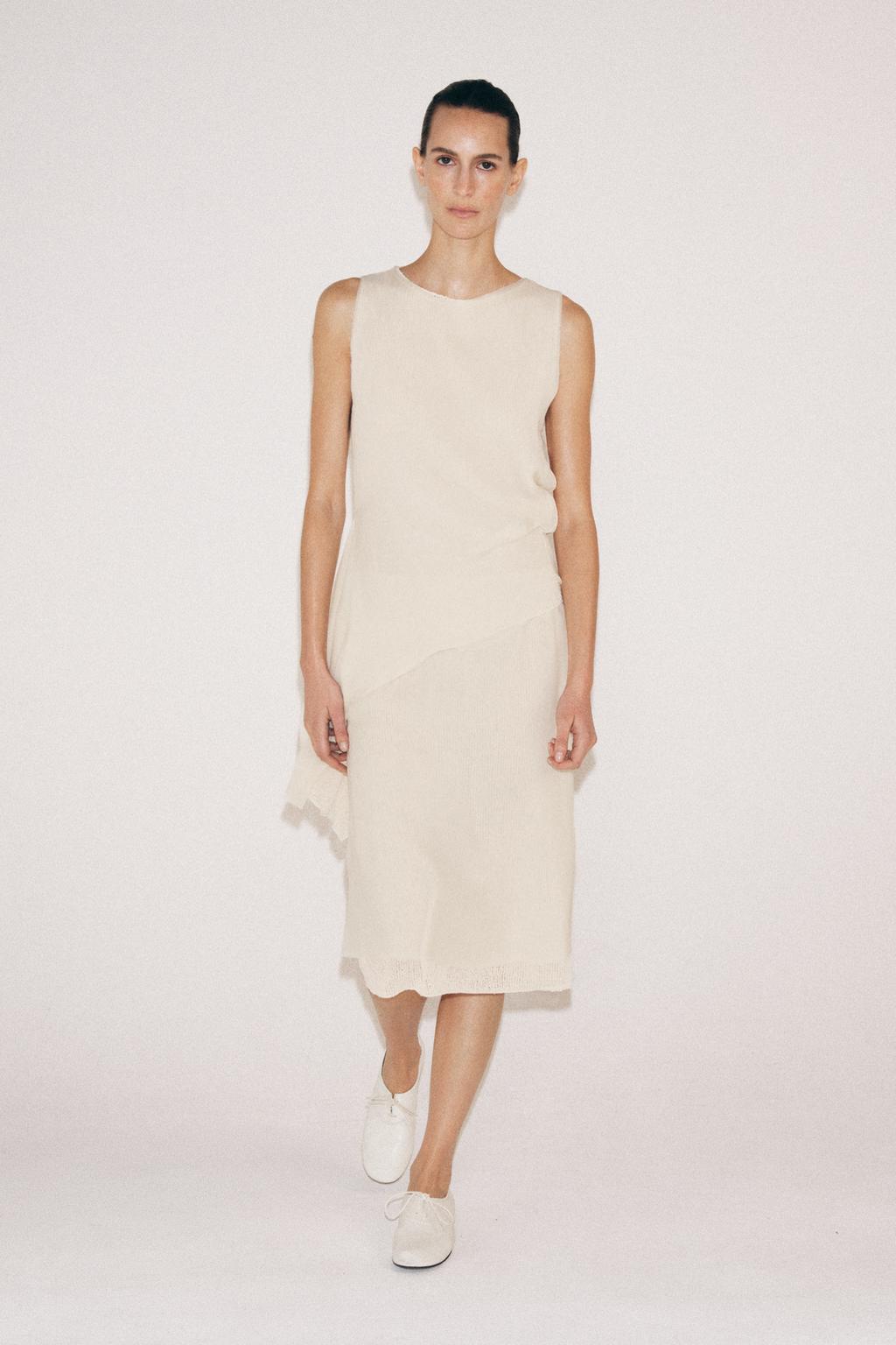 DOUBLE EFFECT MIDI SKIRT - image 2