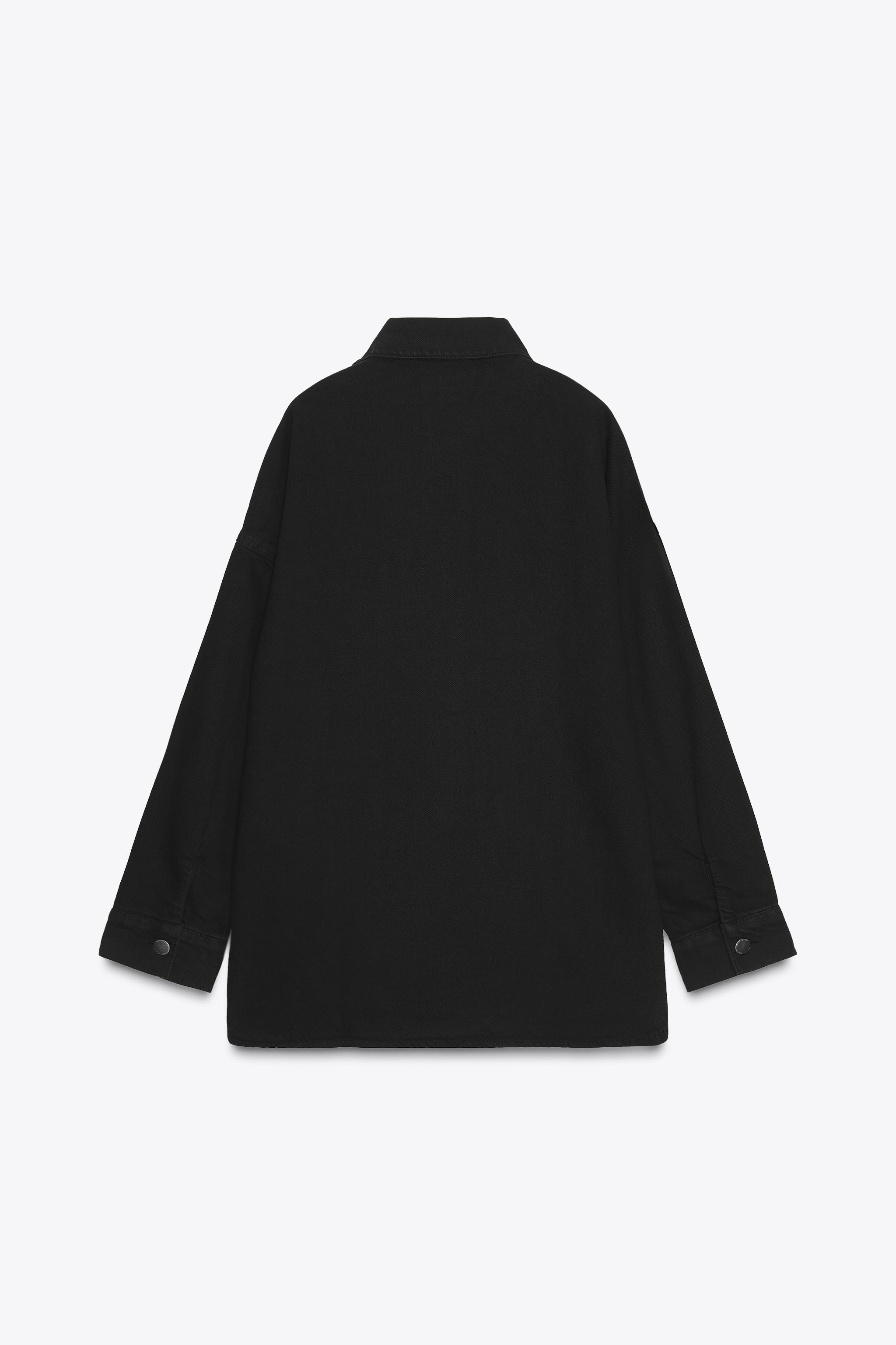 ZW COLLECTION POCKET OVERSHIRT - Black | ZARA Australia