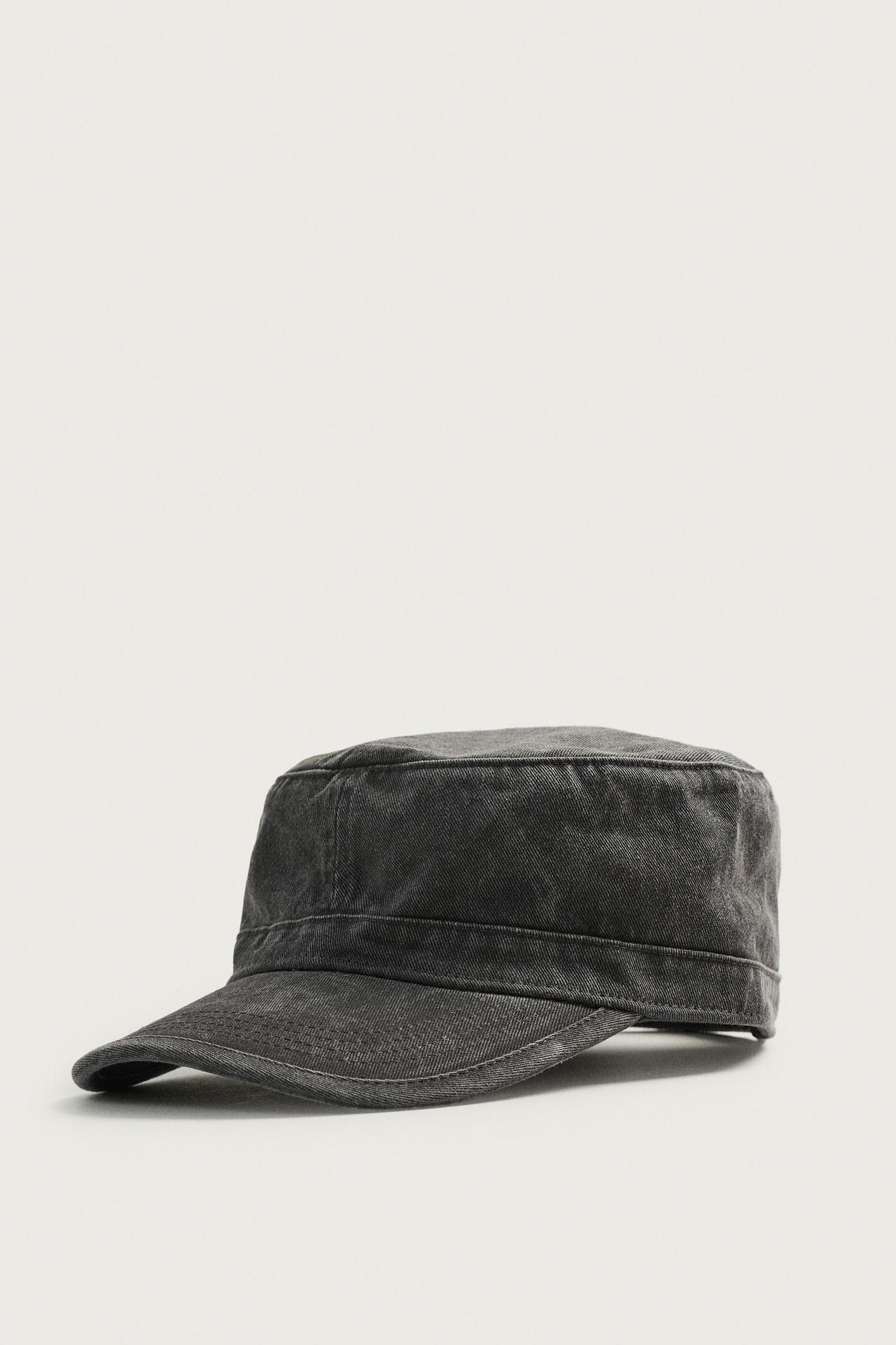 WASHED COTTON CAP — Gray