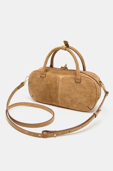 SAC BOWLING MINI EN DAIM - SABLE/MARRON de Zara - Image 3