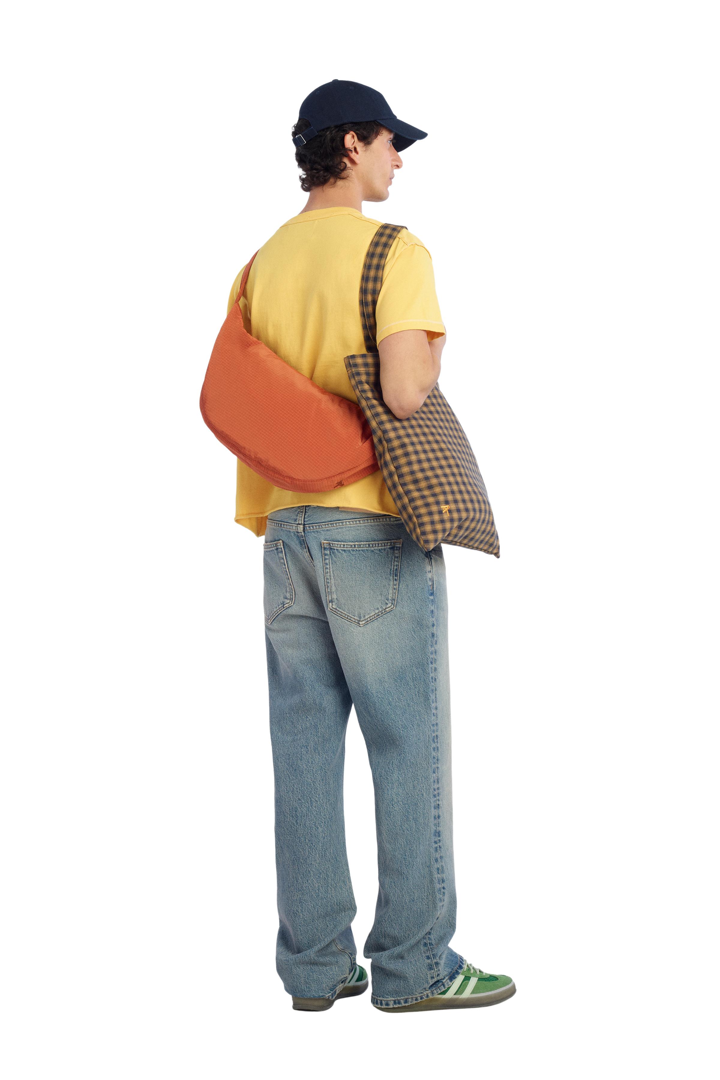 FABRIC SHOPPER BAG — Yellow