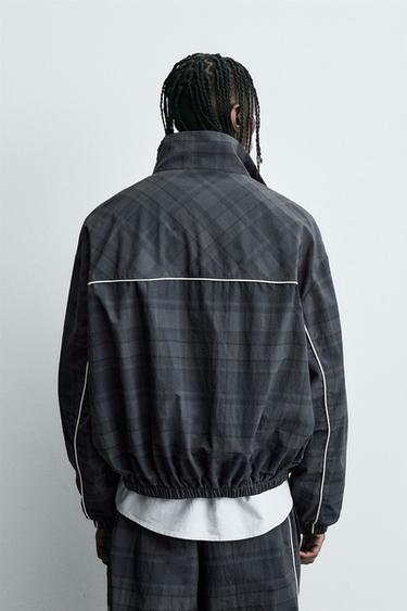 CONTRAST CHECK TECHNICAL JACKET - Blue by Zara - Image 2