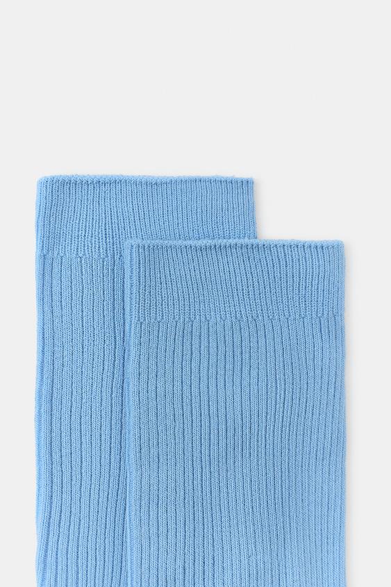 2-PACK OF PLAIN RIBBED SOCKS - Purple by Zara - Image 5