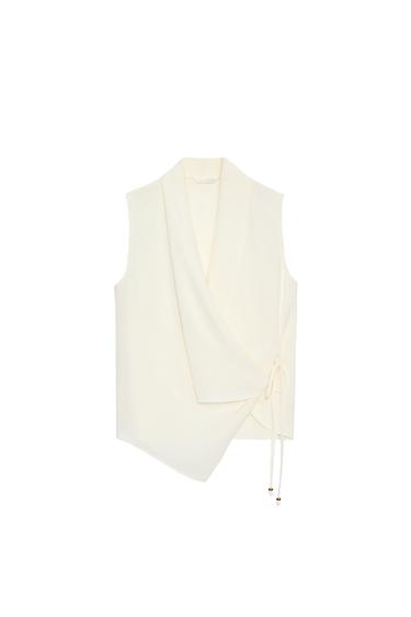 CUERPO FLUIDO CRUZADO - Blanco roto de Zara