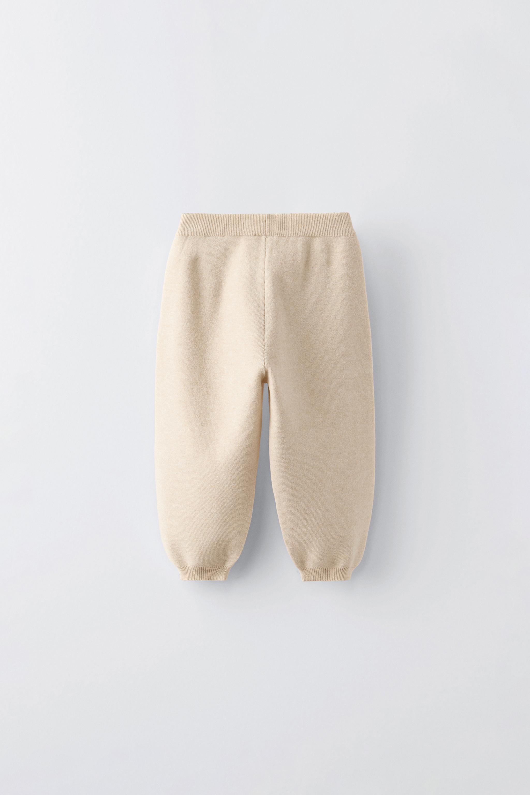 POCKETS KNIT JOGGERS Light beige ZARA Canada