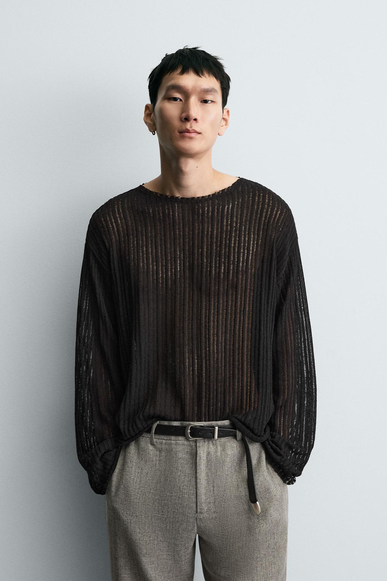 PULLOVER OPENWORK KNIT SWEATER